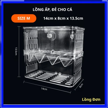 Lồng Đẻ Cá Bảy Màu Ấp Tách Mica Trong Suốt - Nhiều Kích Thước, Giá 31.990₫ 6