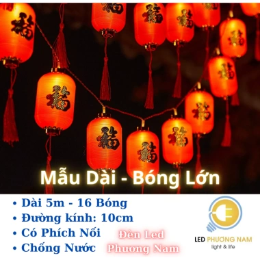 Lồng Đèn Đỏ Chống Nước Ngoài Trời - Nhiều mẫu, có phích nối, giá ưu đãi 130k 5