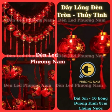 Lồng Đèn Đỏ Chống Nước Ngoài Trời - Nhiều mẫu, có phích nối, giá ưu đãi 130k 8