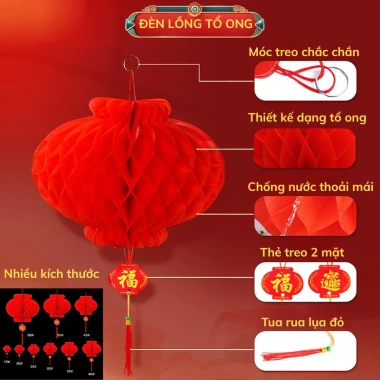 Lồng Đèn Đỏ Chữ Phúc 20cm - Treo Trang Trí Tết Giá 9.000đ, Siêu Tiết Kiệm 7