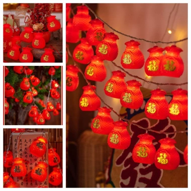 Lồng Đèn LED Đỏ Dây 5m - 16 Bóng Sáng Rực, Trang Trí Lễ Tết Giá Ưu Đãi 106.000₫ 3