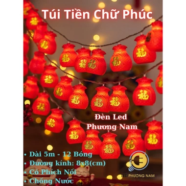Lồng Đèn LED Đỏ Dây 5m - 16 Bóng Sáng Rực, Trang Trí Lễ Tết Giá Ưu Đãi 106.000₫ 8