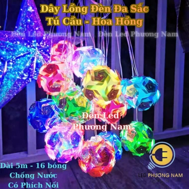 Lồng Đèn LED Đỏ Dây 5m 16 Bóng - Trang Trí Lễ Tết Giá 130.000 VND 6
