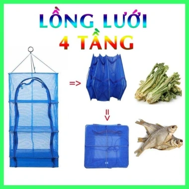 Lồng lưới phơi thực phẩm 4 tầng 35x65 cm phơi cá khô tôm khô gập gọn giá 64.100₫ 5 Lồng lưới phơi thực phẩm 4 tầng 35x65 cm phơi cá khô tôm khô gập gọn giá 64.100₫ 5