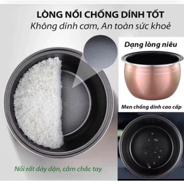 Lòng nồi cơm điện Cuckooo CR387/388 không dính, hợp kim nhôm 1‑2‑L, 12 tháng BH