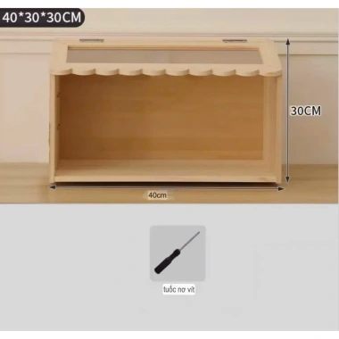Lồng nuôi gà, chuột hamster gỗ mica - Phù hợp gà rutin, chim, bò sát (40-80cm) Giá ưu đãi 209.000 3