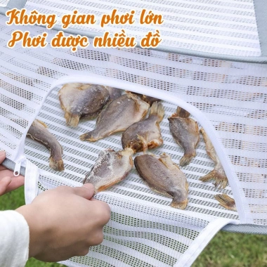Lồng Phơi Sấy Thực Phẩm HERO Giỏ Phơi Rau Củ Thảo Dược, Chống Bụi, Gấp Gọn, Dễ Vệ Sinh, 64k