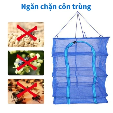 Lồng Phơi Thực Phẩm Đa Năng Gấp Xếp, Lưới PE Chống Ruồi Muỗi, Thu Gọn Dễ Vệ Sinh – Giá Chỉ 25.000 VND