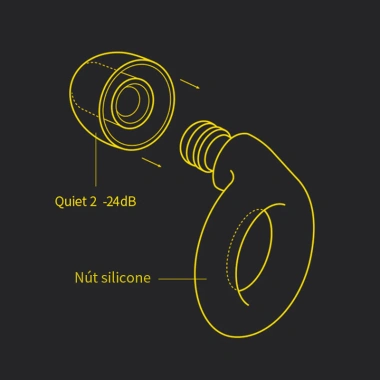 Loop Quiet 2 x Smiley Nút tai giảm tiếng ồn -24dB, bảo vệ thính lực, 4 kích cỡ, học tập, du lịch, ngủ - 625.900₫