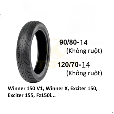 Lốp không ruột 90/80-17&120/70-17 Winner/Exciter 150/155 - Giá ưu đãi 605.280đ