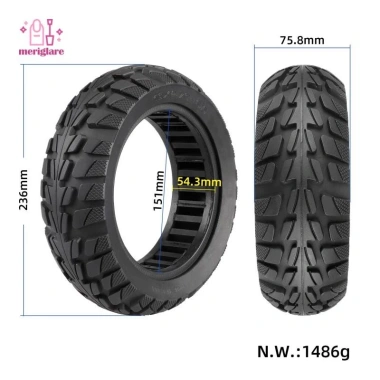 Lốp rắn 10 inch 10x2,70-6,5 - Chống mài mòn, thoải mái, chống trượt, giảm 22%