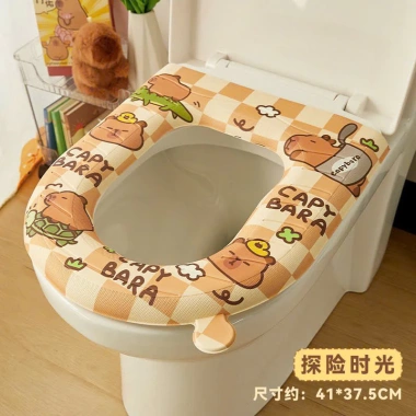Lót bồn cầu gấu Capybara - Đáng yêu, bảo vệ tối ưu, giá sỉ ưu đãi 34.500đ