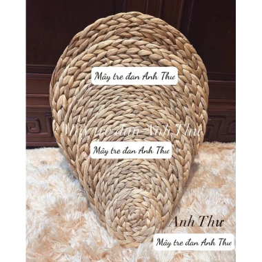Lót Lục Bình, Thảm Cói Tròn Vintage 10‑40cm – Giá sỉ 15.000 (Giá gốc 18.900) – Dùng lót ly, bình hoa, trang trí 2