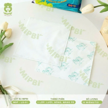 Lót Phân Su Sơ Sinh Mipbi 3 Lớp Gói 30 Miếng - Siêu Thấm Thoáng Khí Giá 49.000 VND 4