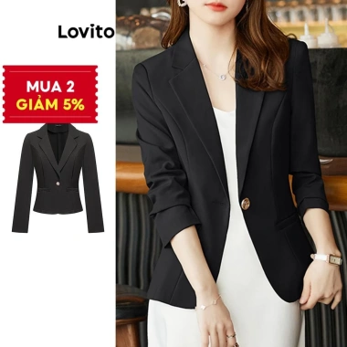 Lovito Blazer Nữ L98AD160 Nút Trơn Thường Ngày - Giá ưu đãi 174.960₫