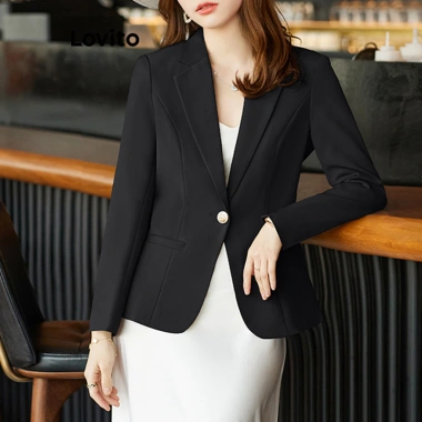 Lovito Blazer Nữ L98AD160 Nút Trơn Thường Ngày - Giá ưu đãi 174.960₫