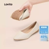 Lovito Giày Búp Bê Da Vintage Mũi Nhọn Thoáng Khí Đen Trắng LFA69.081 - Giá giảm 158.760 VND