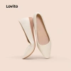 Lovito Giày Búp Bê Da Vintage Mũi Nhọn Thoáng Khí Đen Trắng LFA69.081 - Giá giảm 158.760 VND 5