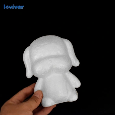 Loviver 2x Đồ Gỗ Đúc Hình Chó Con Bọt Xốp Polystyrene - 2 chiếc, Giá 66.000₫