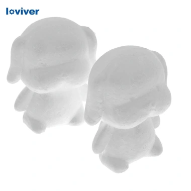 Loviver 2x Đồ Gỗ Đúc Hình Chó Con Bọt Xốp Polystyrene - 2 chiếc, Giá 66.000₫