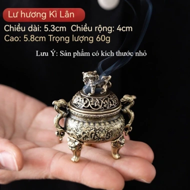 Lư hương Kì Lân Mini Vân Mây 60g - kim loại nặng, an toàn, ít khói, thơm lâu 9 Lư hương Kì Lân Mini Vân Mây 60g - kim loại nặng, an toàn, ít khói, thơm lâu 9