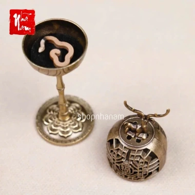 Lư Hương Lộc Đỉnh Mini Đốt Trầm Hương Lư Đồng – Xông Trầm Trang Trí Văn Phòng, Nhà Cửa, Giá 16.500₫