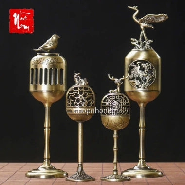 Lư Hương Lộc Đỉnh Mini Đốt Trầm Hương Lư Đồng – Xông Trầm Trang Trí Văn Phòng, Nhà Cửa, Giá 16.500₫