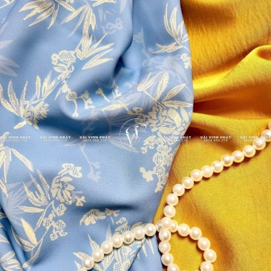Lụa Bảo Anh In Hoa Văn Giả Gấm - Co giãn, mềm mịn, mát rũ, thấm mồ hôi, 142.5k 8 Lụa Bảo Anh In Hoa Văn Giả Gấm - Co giãn, mềm mịn, mát rũ, thấm mồ hôi, 142.5k 8