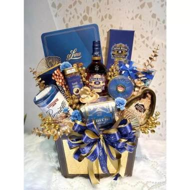 Lụa chữ vàng nổi Happy New Year 2,5cm - Giỏ quà Tết, lẵng quả, giá chỉ 14.000đ 2