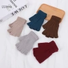Luimo 1 Đôi Găng Tay Dệt Kim Ngắn Nửa Ngón Nhiều Màu Sắc Ấm Cổ Tay Phụ Kiện Xe Đạp SBS 3