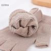 Luimo 1 Đôi Găng Tay Dệt Kim Ngắn Nửa Ngón Nhiều Màu Sắc Ấm Cổ Tay Phụ Kiện Xe Đạp SBS 5