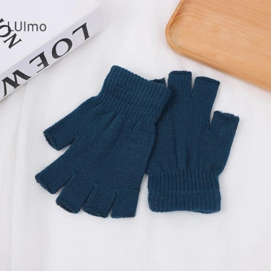 Luimo 1 Đôi Găng Tay Dệt Kim Ngắn Nửa Ngón Nhiều Màu Sắc Ấm Cổ Tay Phụ Kiện Xe Đạp SBS 10