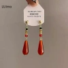 LUImo Bộ Trang Sức Hanfu Trung Hoa - Bông Tai Dân Tộc Retrô, Dây Chuyền Giọt Nước Đỏ, Giá chỉ 44.220 VND 3