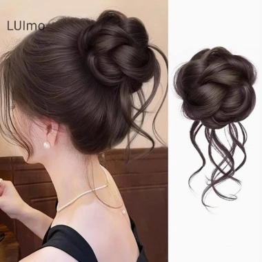LUImo Bun Chignon Lộn Xộn - Kẹp Trong Tóc Lông Tơ Xoăn Đuôi Ngựa SBS Nữ