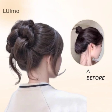 LUImo Bun Chignon Lộn Xộn - Kẹp Trong Tóc Lông Tơ Xoăn Đuôi Ngựa SBS Nữ