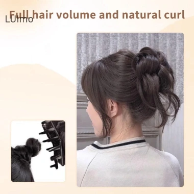 LUImo Bun Chignon Lộn Xộn - Kẹp Trong Tóc Lông Tơ Xoăn Đuôi Ngựa SBS Nữ
