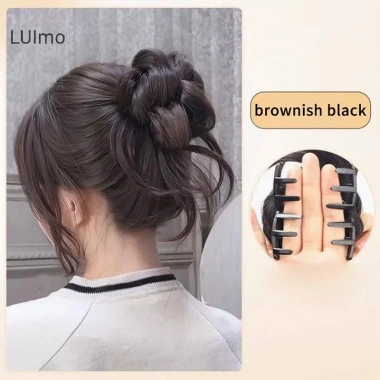 LUImo Bun Chignon Lộn Xộn - Kẹp Trong Tóc Lông Tơ Xoăn Đuôi Ngựa SBS Nữ
