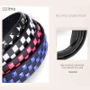 Luimo Cá Tính Đinh Tán Checkerboard Dây Da 107cm Nam Nữ SBS Punk Thắt Lưng 5