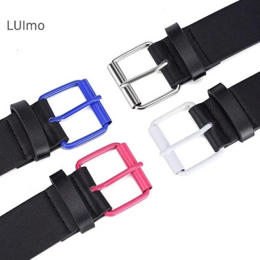 Luimo Cá Tính Đinh Tán Checkerboard Dây Da 107cm Nam Nữ SBS Punk Thắt Lưng 9