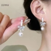 Luimo Cặp Bông Tai Nơ Ngọc Trai Tòn Ten - Phụ Kiện Thời Trang Nữ Ngọt Ngào, Quà Tặng Độc Đáo