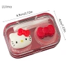Luimo Đỏ Ống Kính Tiếp Xúc Di Động Nơ Hộp Bảo Quản Du Lịch Quà Tặng Bé Gái 5