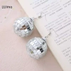LUImo Đôi Bông Tai 70s Bạc Disco, Thiết Kế Retro Thoáng Mát, Giá Ưu Đãi 41.580₫ 3