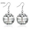 LUImo Đôi Bông Tai 70s Bạc Disco, Thiết Kế Retro Thoáng Mát, Giá Ưu Đãi 41.580₫ 5