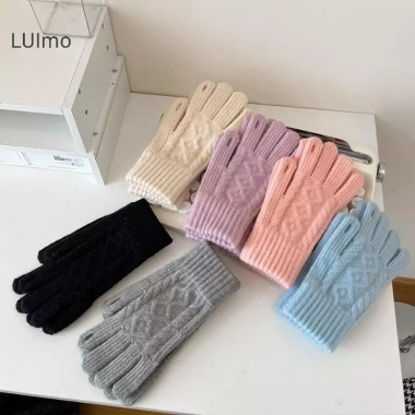 LUImo Găng Tay Dệt Kim Thu Đông - Cảm Ứng, Ấm Áp, Cách Nhiệt, Cute Unisex