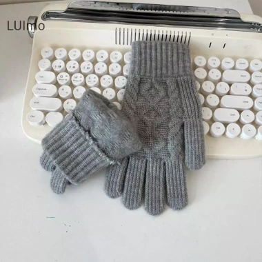 LUImo Găng Tay Dệt Kim Thu Đông - Cảm Ứng, Ấm Áp, Cách Nhiệt, Cute Unisex