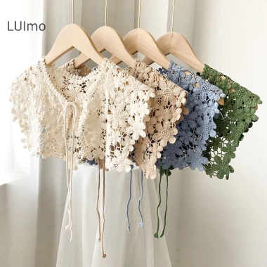 Luimo Hoa Ren Rỗng Khăn Choàng Đa Năng Màu Ren - Trang Trí Áo Nữ Xuân Thu SBS 3