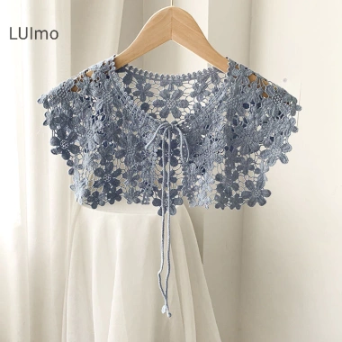 Luimo Hoa Ren Rỗng Khăn Choàng Đa Năng Màu Ren - Trang Trí Áo Nữ Xuân Thu SBS 9