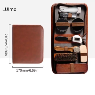LUImo HorseHair Bộ Bàn Chải Da và Dụng Cụ Chăm Sóc Giày Đánh Bóng Lau Bụi Shoehorn Trắng Giặt SBS Giá 332.300