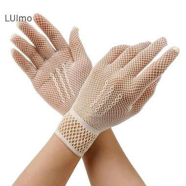 Luimo Hot Fishnet Găng Tay Lưới Ren Nữ Đen Trắng - Bảo Vệ Thanh Lịch Giá 25.623₫ 5
