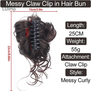 Luimo Kẹp Tóc Scrunchy SBS Co Giãn - Tóc Bun Chignon Lộn Xộn Xoăn Đa Dạng Giá 32.184đ 6